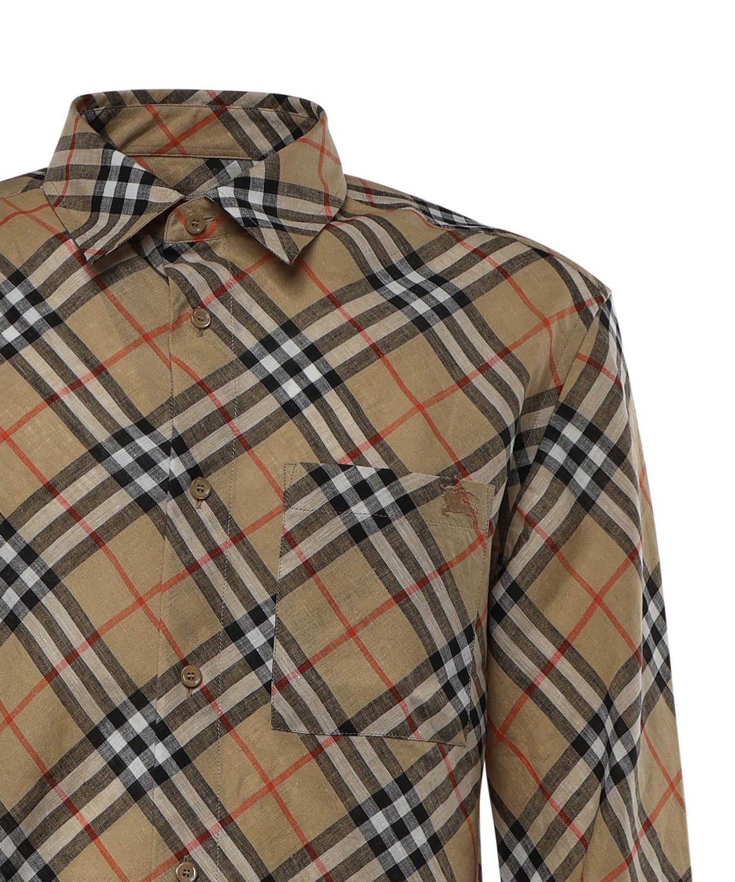 Camicia Check in lino 8123684 B9368 BURBERRY 