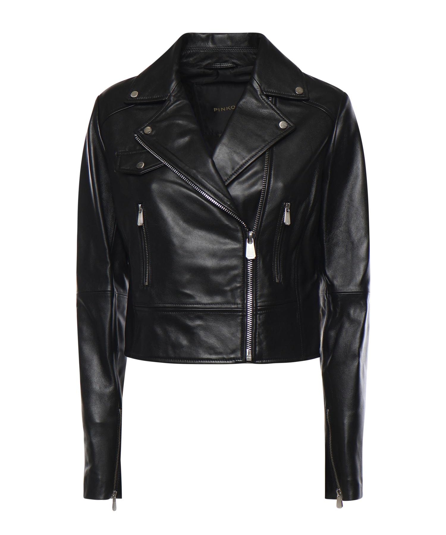 Giacca chiodo stile biker in nappa 106247 A32IZ99 PINKO 