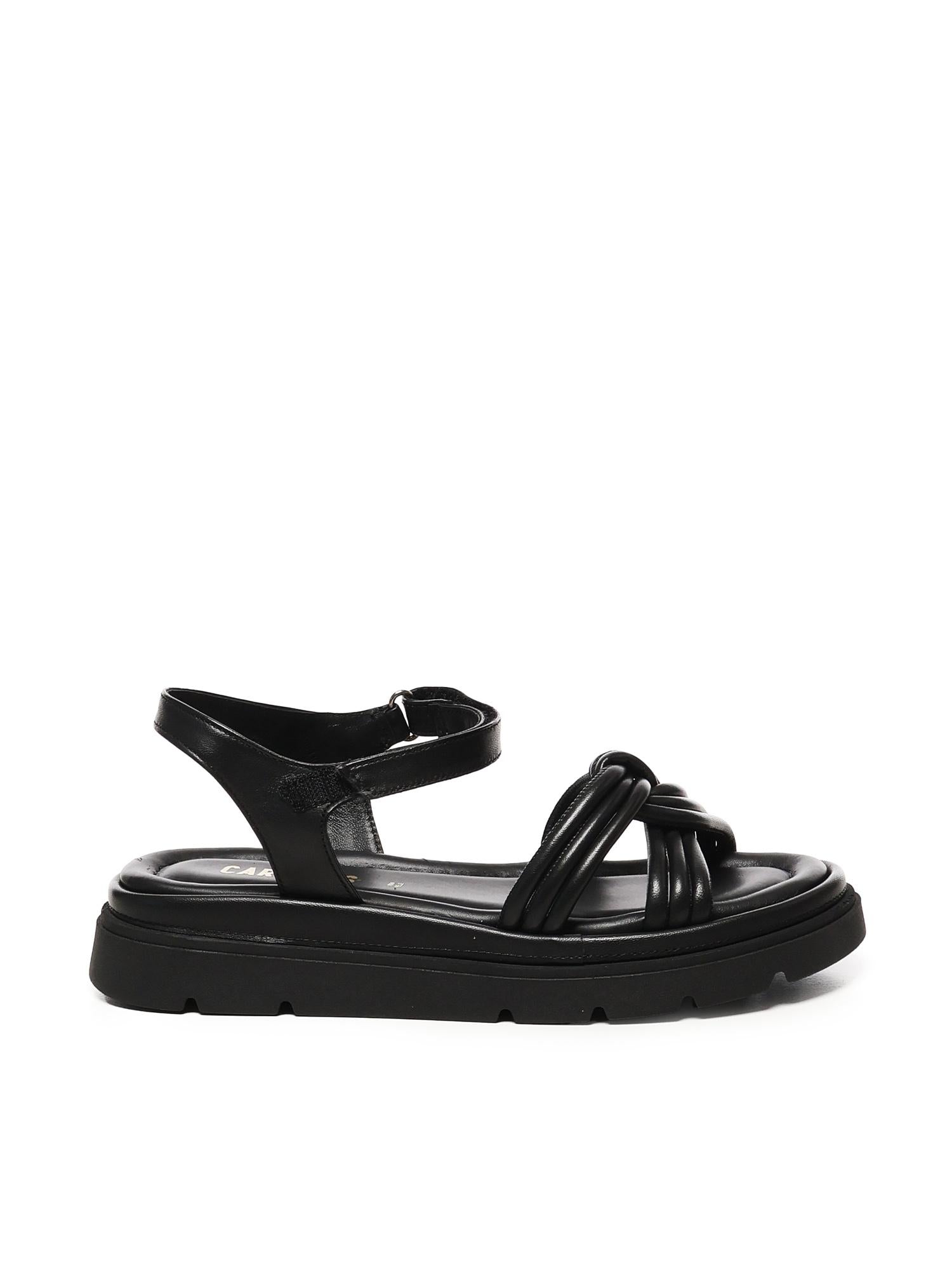 Sandalo flat Thea Twist<BR/><BR/> A55305 NERO CARMENS 