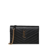 Pochette Envelope con catena Cassandre in pelle grain de poudre 857605 BOW011000 SAINT LAURENT 