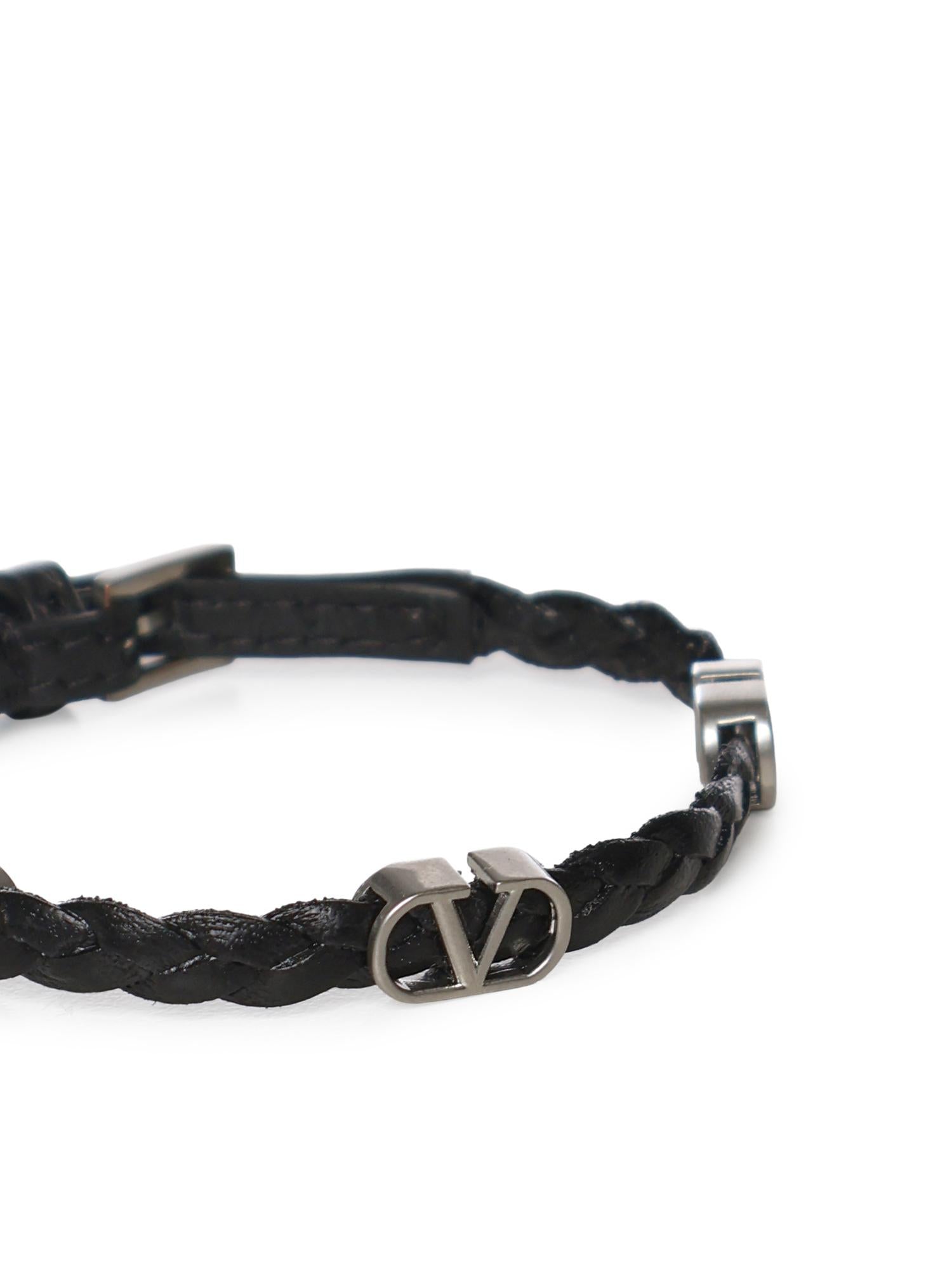 Bracciale Vlogo Signature in vitello intrecciato 8Y2J0X71 QGP0NO VALENTINO GARAVANI 