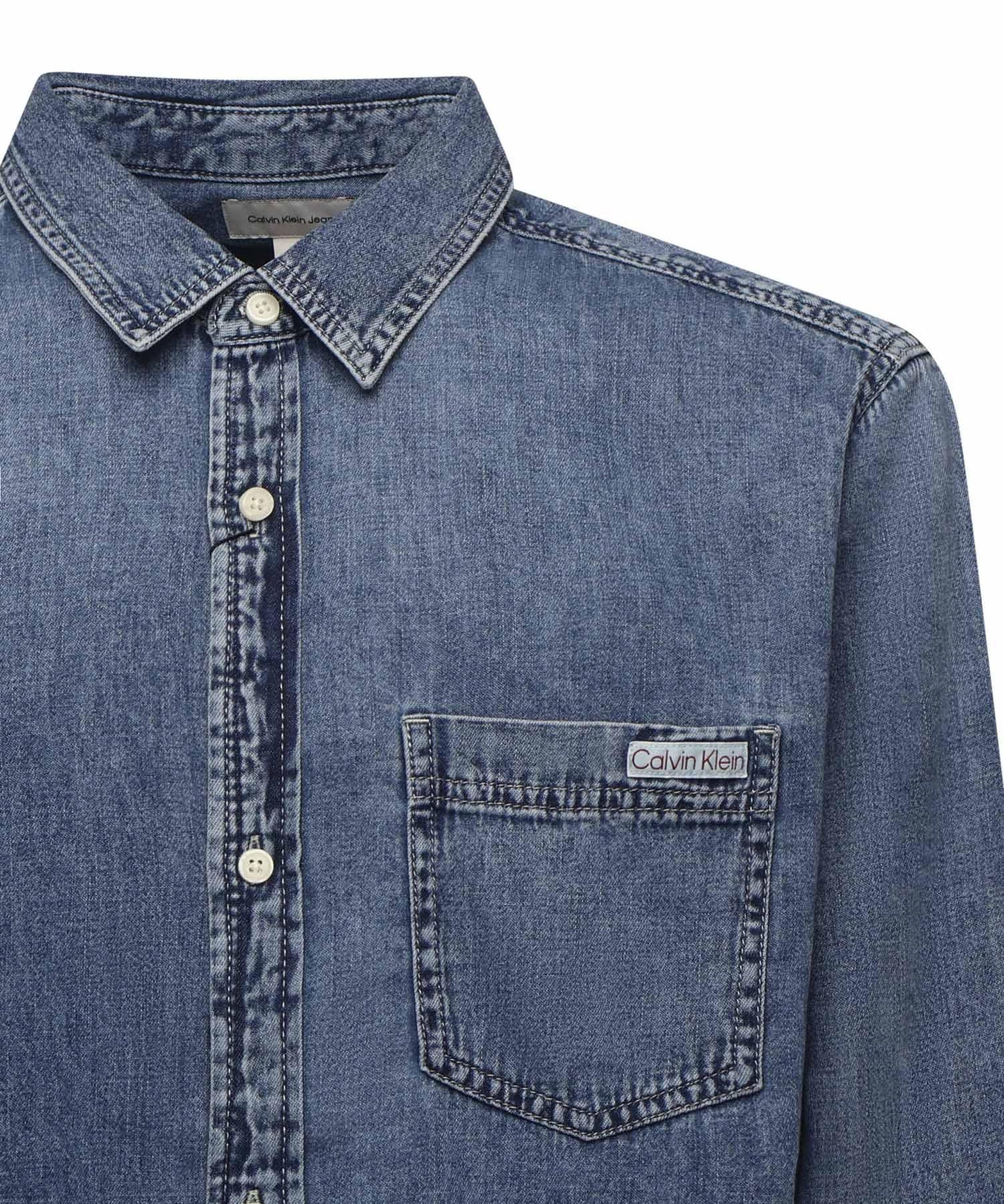 Camicia in denim di cotone LV040EM774 WHZ CALVIN KLEIN 