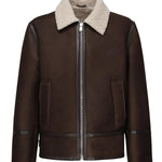 Giubbino con colletto shearling UJ971 PL0639UXXX737 DONDUP 
