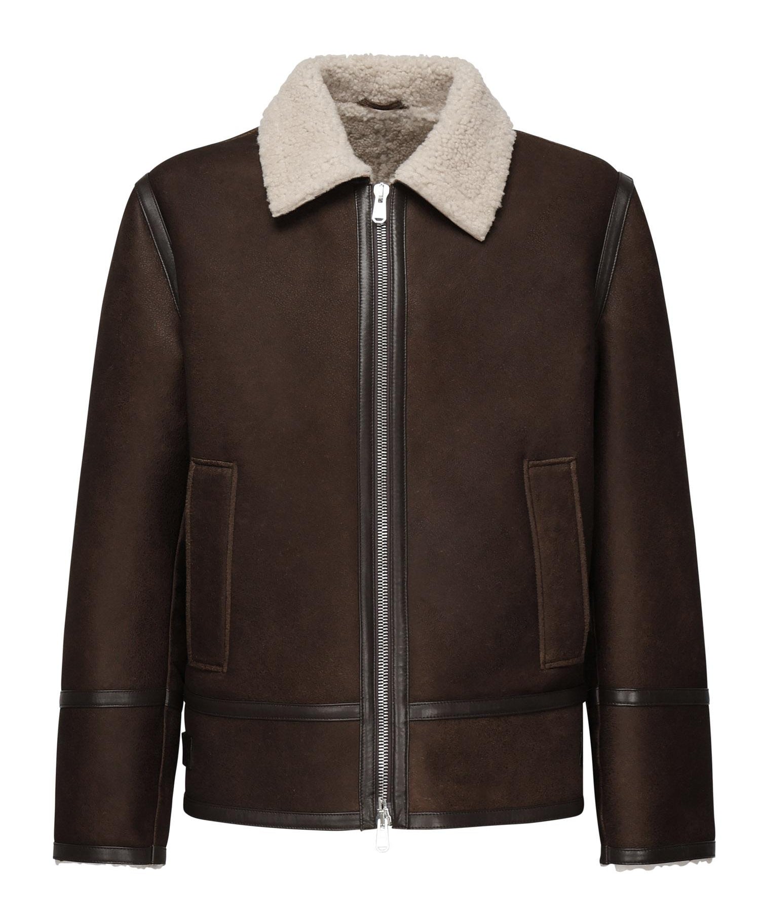 Giubbino con colletto shearling UJ971 PL0639UXXX737 DONDUP 