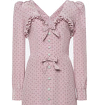 Abito midi a pois con volant FABX4314F4686 1941 ALESSANDRA RICH 