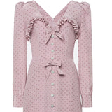 Abito midi a pois con volant FABX4314F4686 1941 ALESSANDRA RICH 
