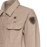 Overshirt in cotone con logo 26SBLUC04118 007452327 BLAUER 