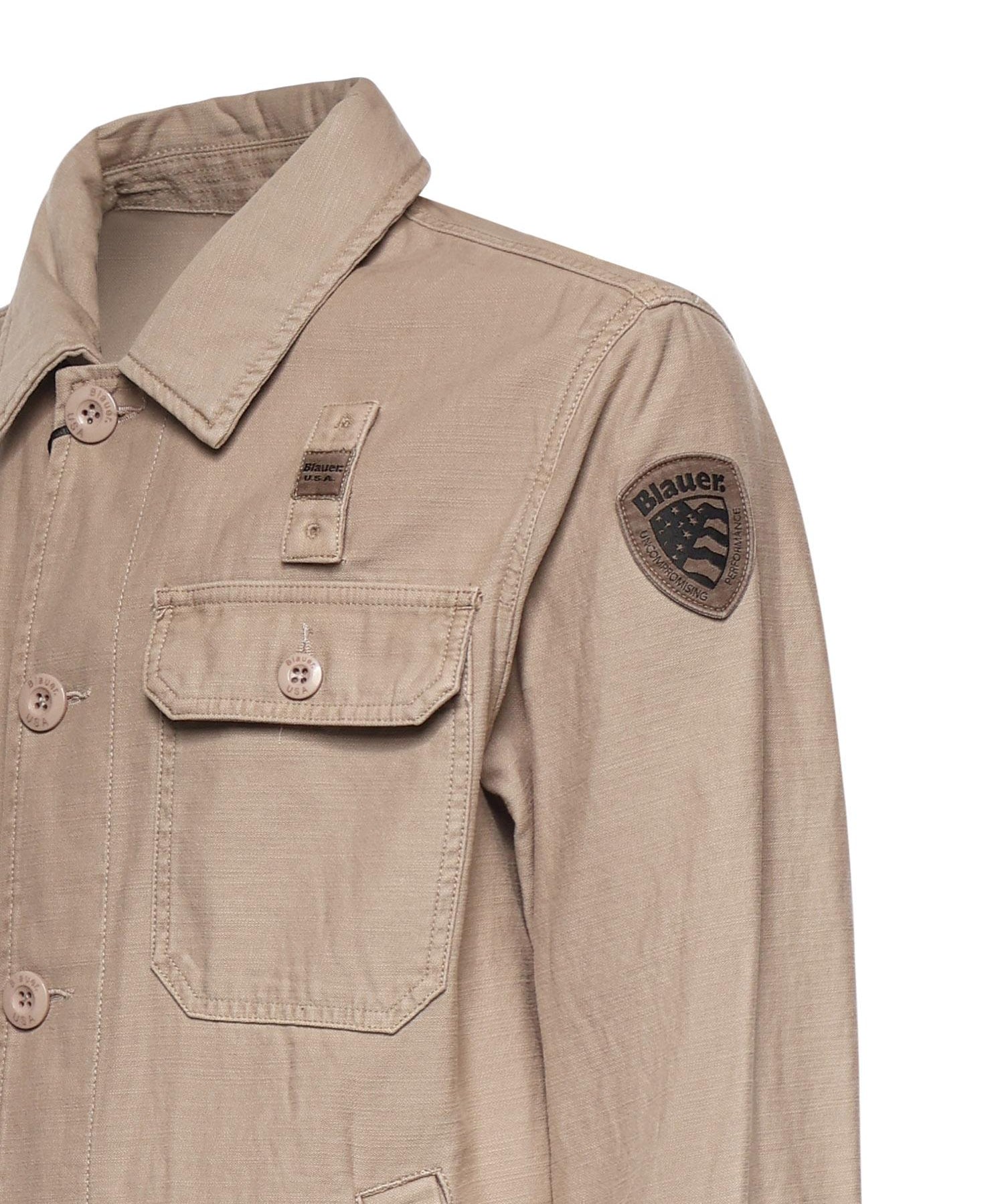 Overshirt in cotone con logo 26SBLUC04118 007452327 BLAUER 