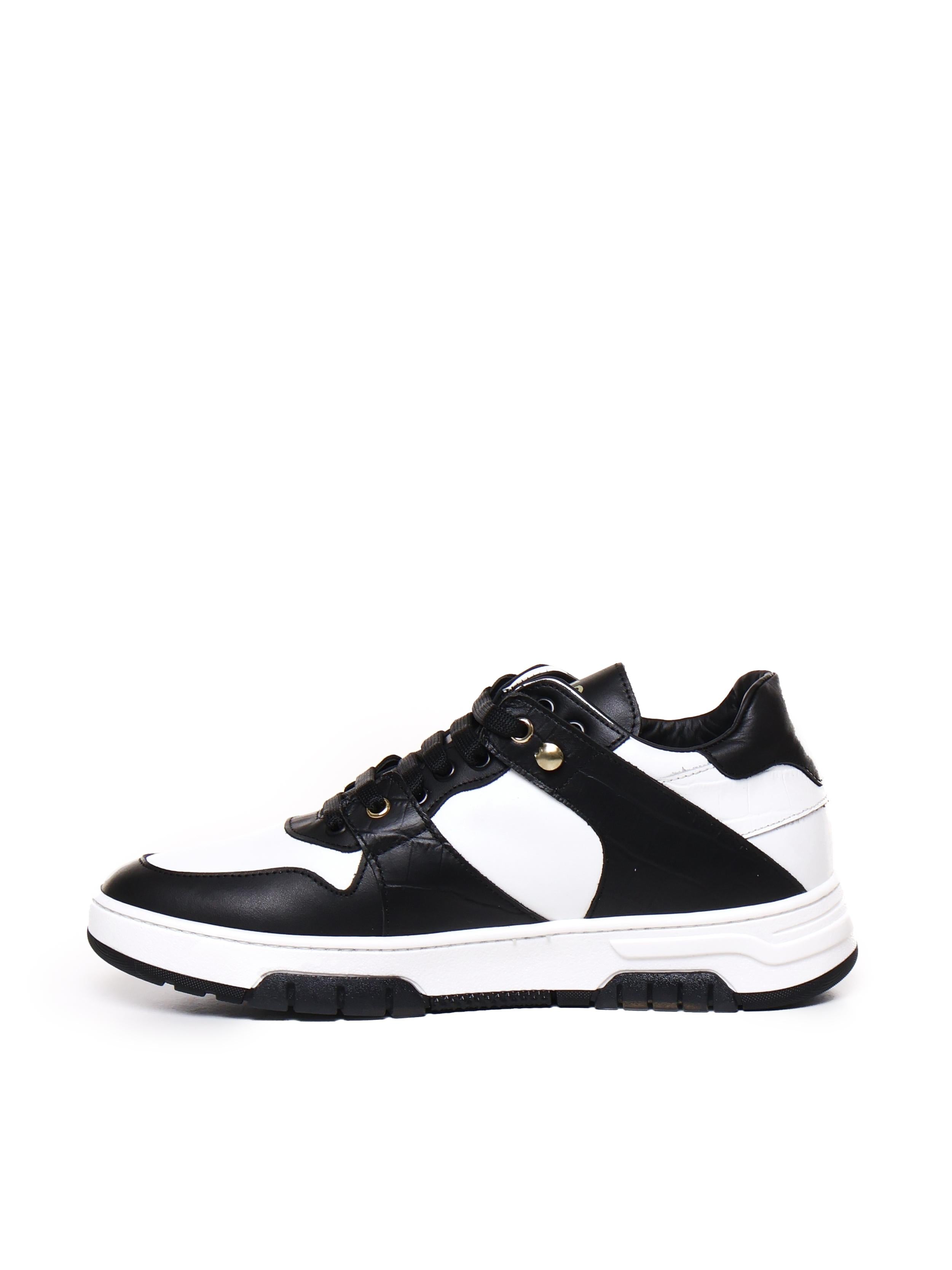 Sneakers basse Legend in pelle LEGEND LOW/CROCKBLACK/WHITE GIULIANO GALIANO 