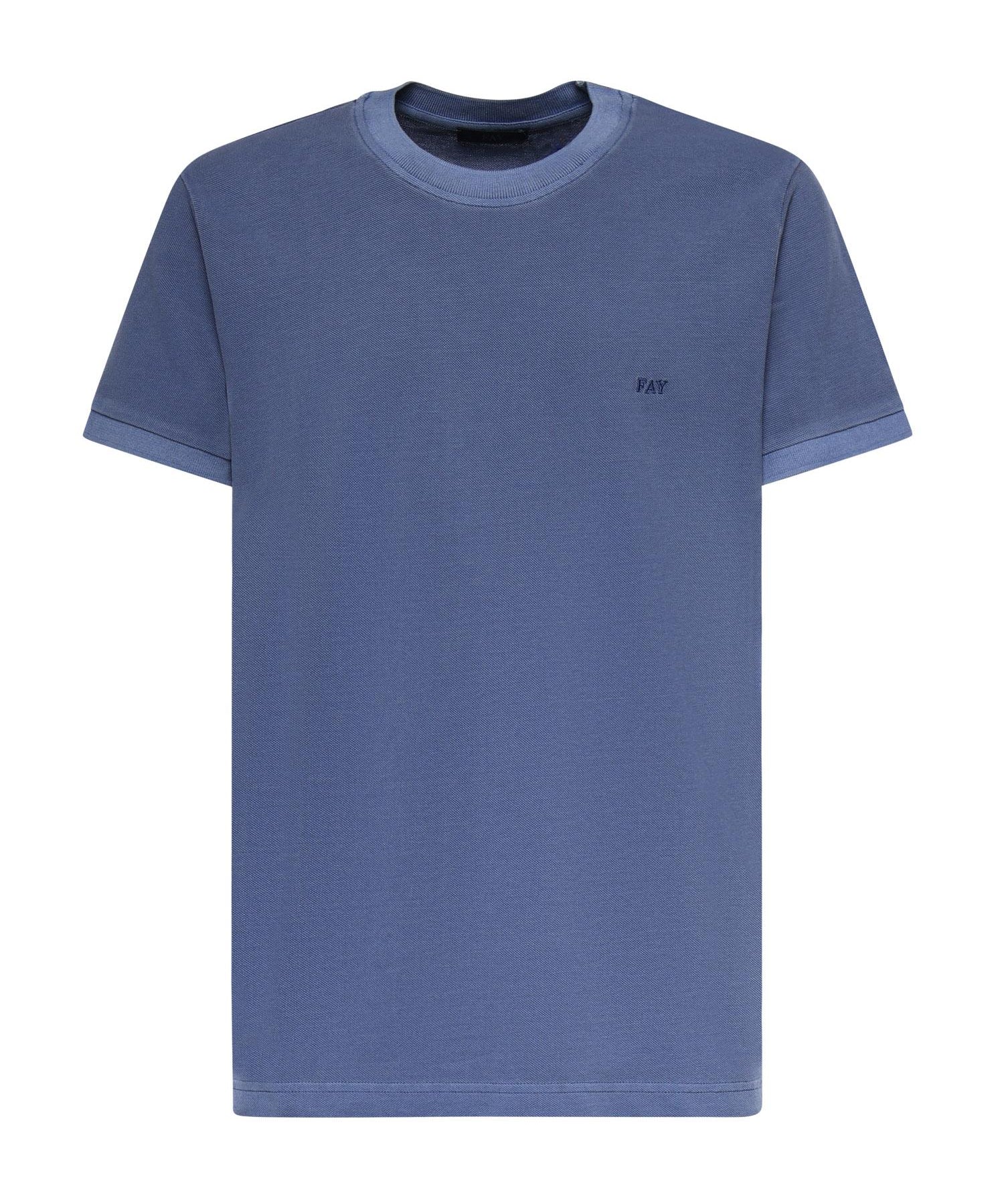 T-shirt in piquet di cotone<BR/> NPMB352136TZEF U211 FAY 