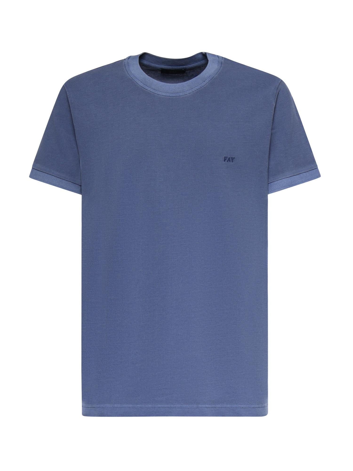 T-shirt in piquet di cotone<BR/> NPMB352136TZEF U211 FAY 