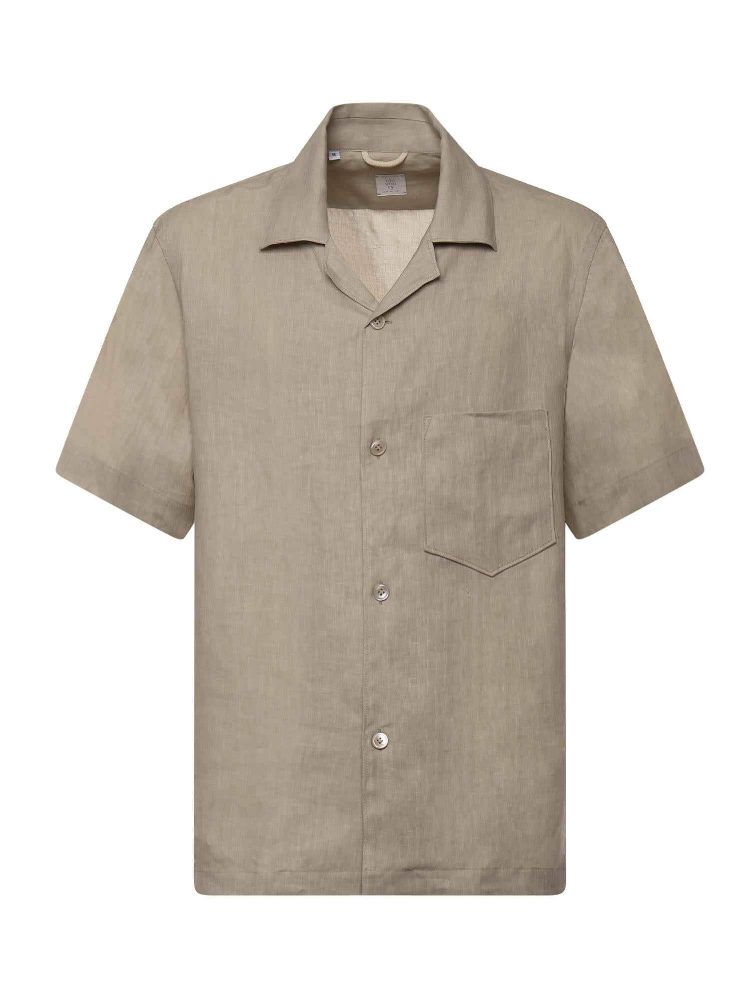 Camicia da bowling in lino M75CAMK09TES0I139 02NN ELEVENTY 
