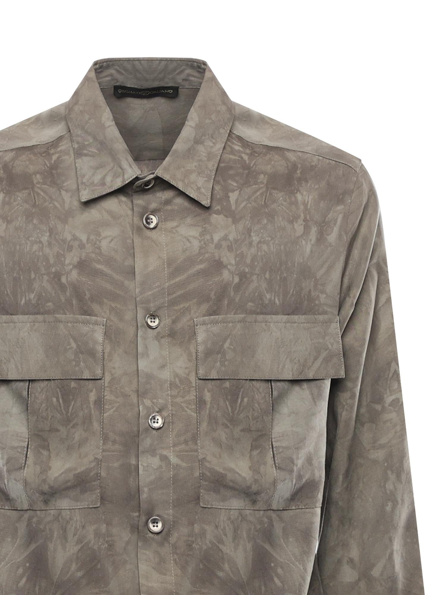 Camicia in viscosa KITO AVORIO GIULIANO GALIANO 