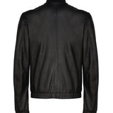 Giubbotto in pelle con placca logata G9ZY5L HULR0N0000 DOLCE & GABBANA 