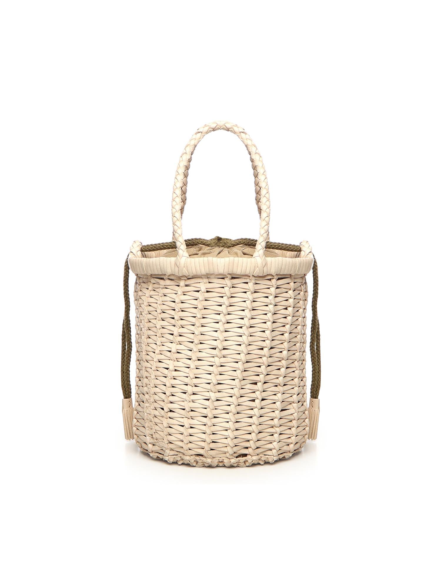 Borsa a secchiello "Lina mini" in pelle 8704 NATURAL DRAGON DIFFUSION 