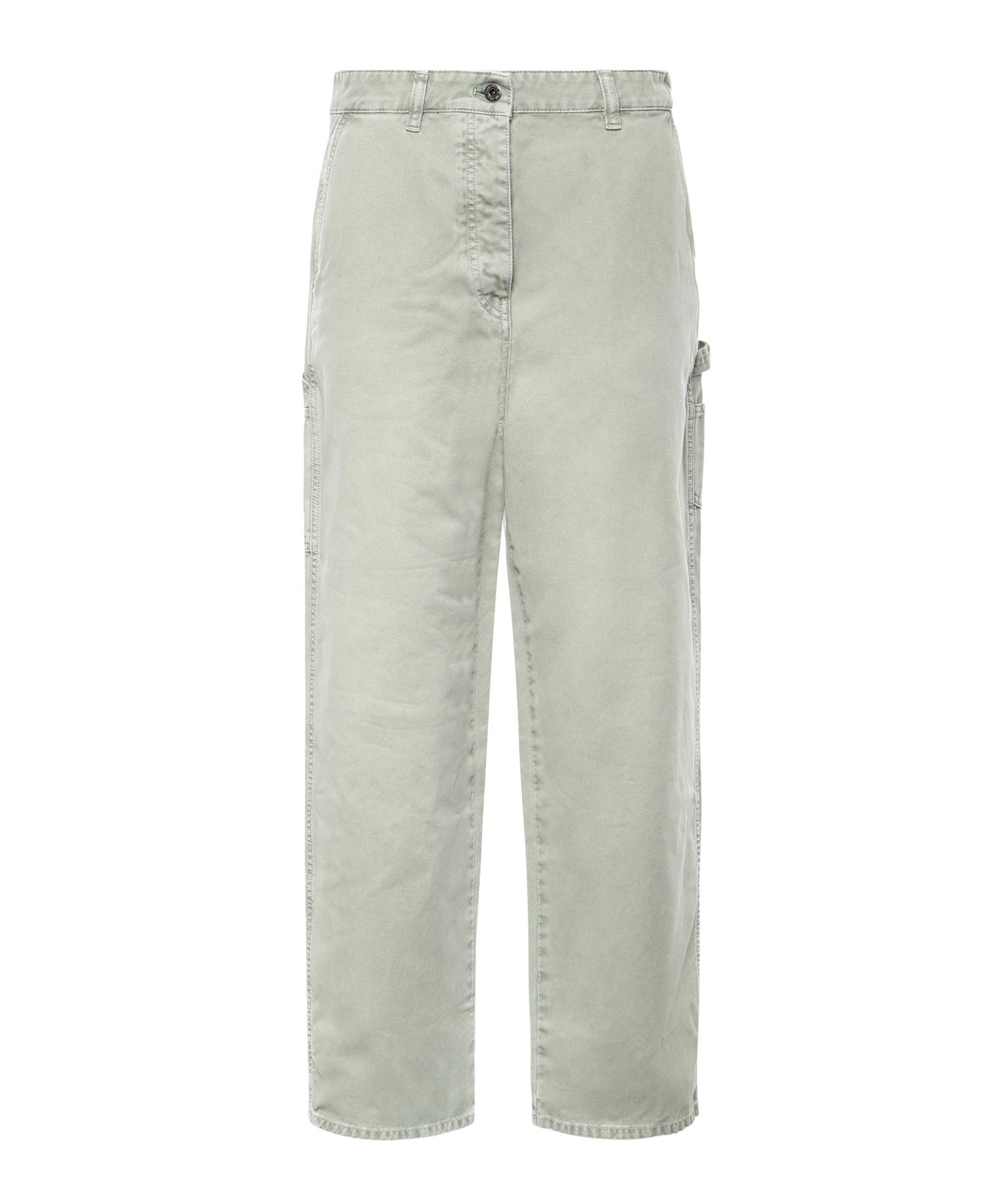 Pantaloni in gabardine con logo MP1723 1350F0089 MIU MIU 