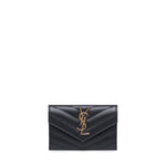 Portafogli envelope in grain de poudre 414404 BOW011000 SAINT LAURENT 