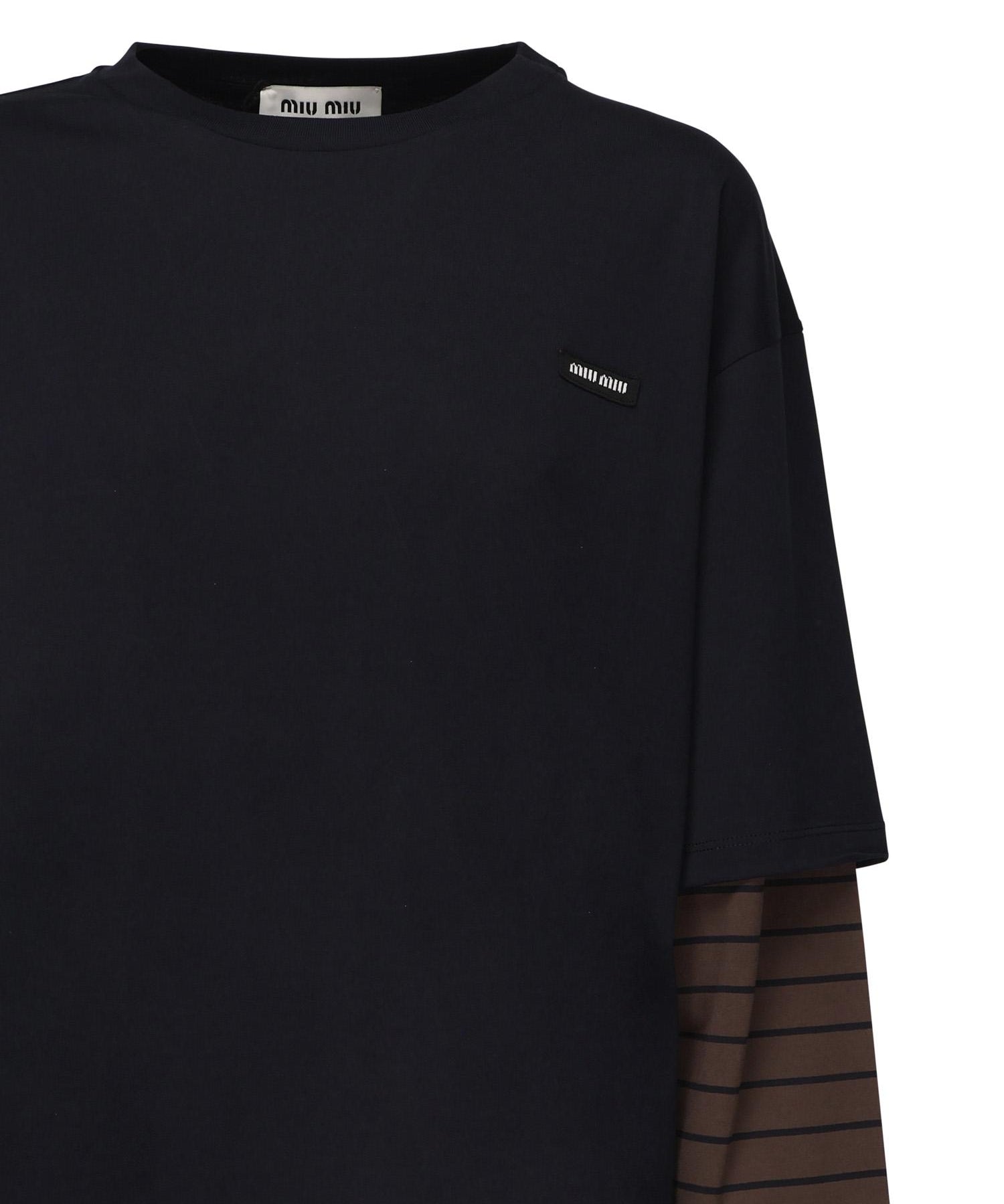 T-shirt con logo in jersey<BR/> MJL128 17ORF057W MIU MIU 