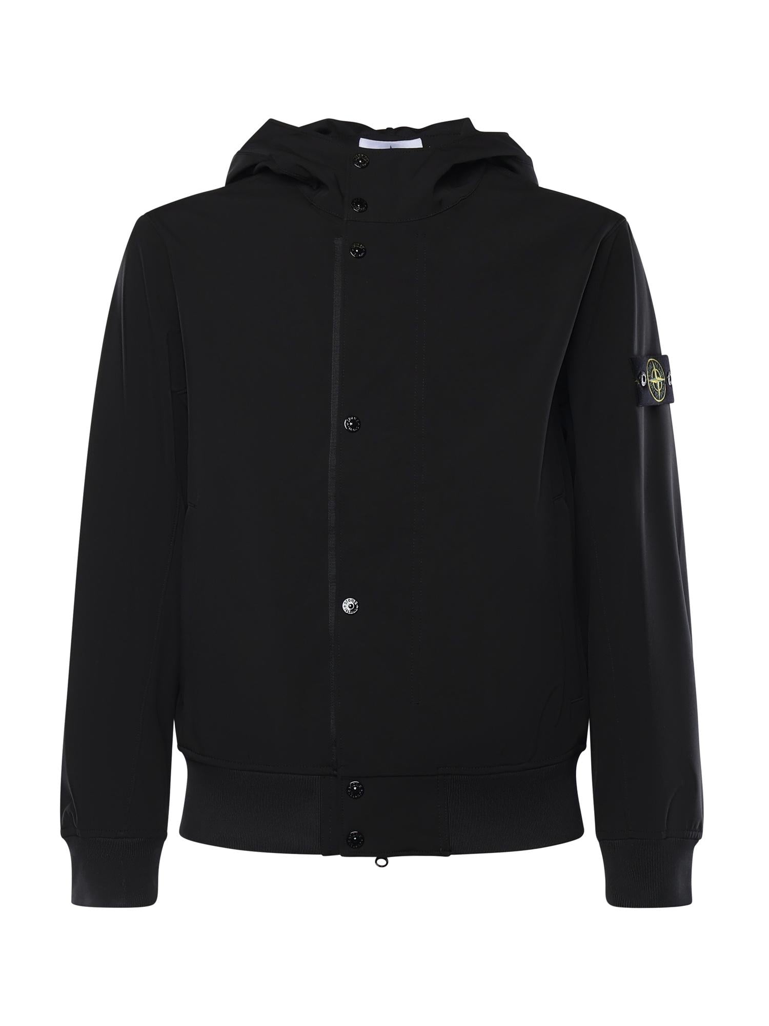 Giacca antigoccia in reps di nylon con logo L1S154100118 S0A22V0029 STONE ISLAND 