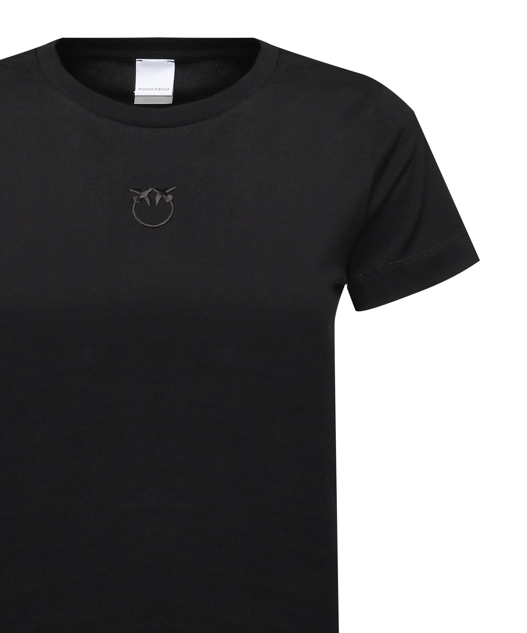 T-shirt con applicazione Monogram 100355 A2HNZ99 PINKO 