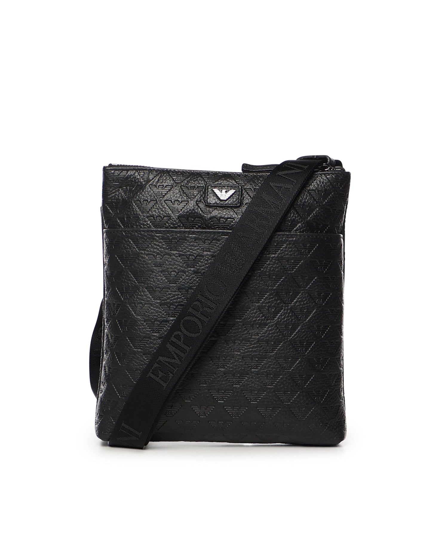 Borsa a tracolla piatta in pelle EM001688 AF14774UC001 EMPORIO ARMANI 