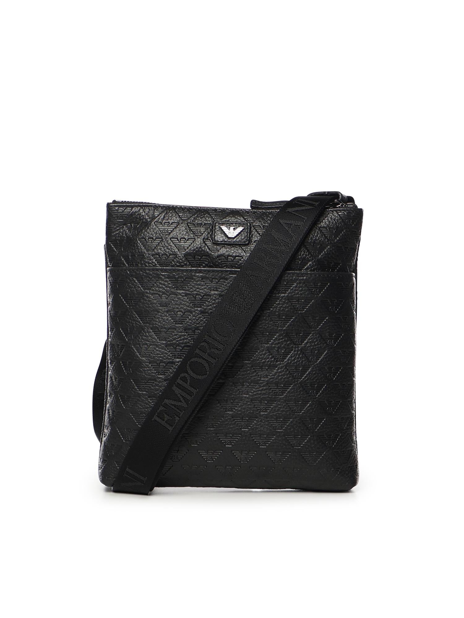 Borsa a tracolla piatta in pelle EM001688 AF14774UC001 EMPORIO ARMANI 