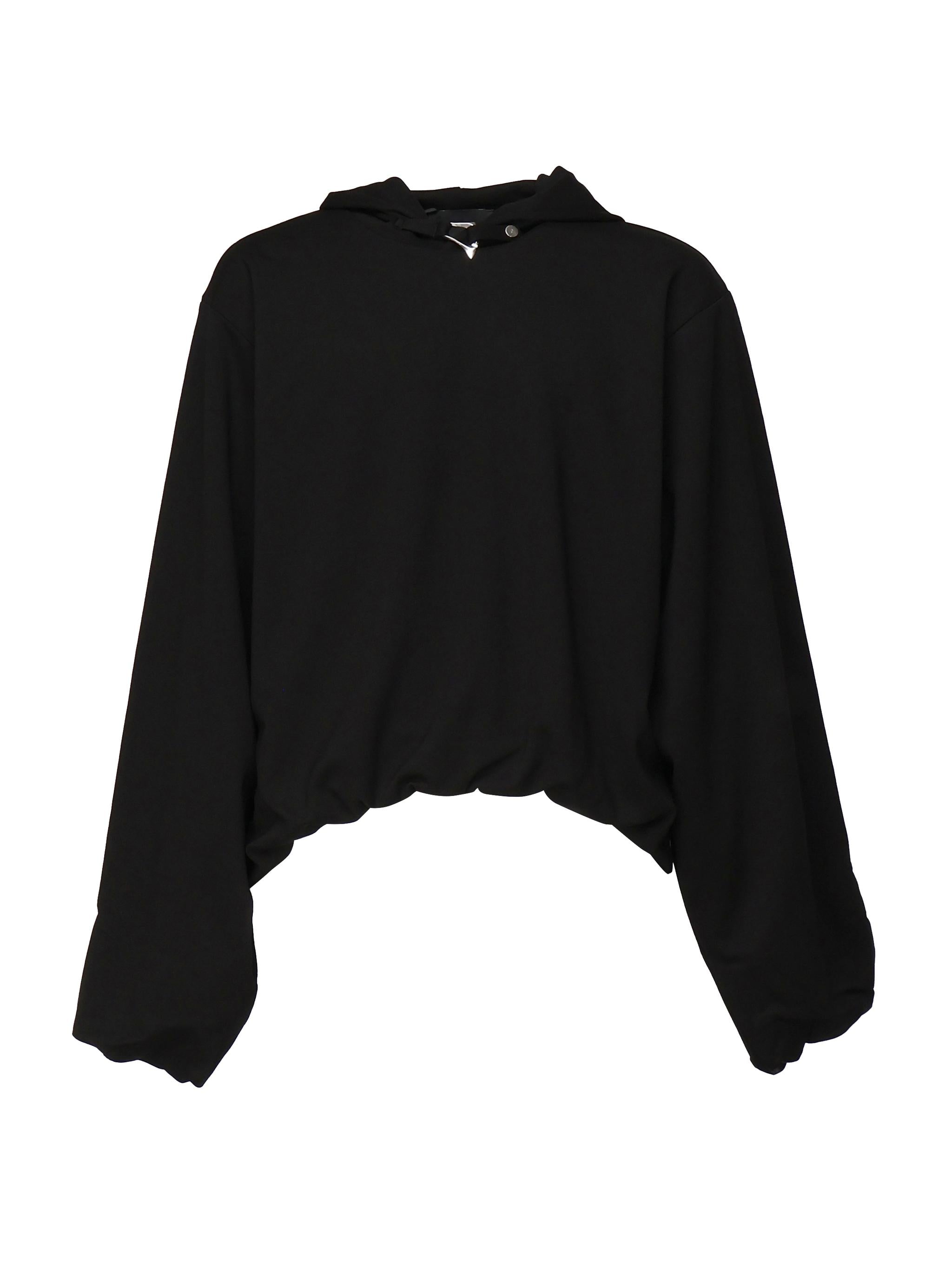 Felpa in cotone con cappuccio PRESS25M08073 BLK01 HELIOT EMIL 