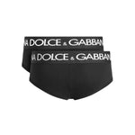 Set di due slip in cotone stretch con logo a contrasto M9D69J ONN97N0000 DOLCE & GABBANA 
