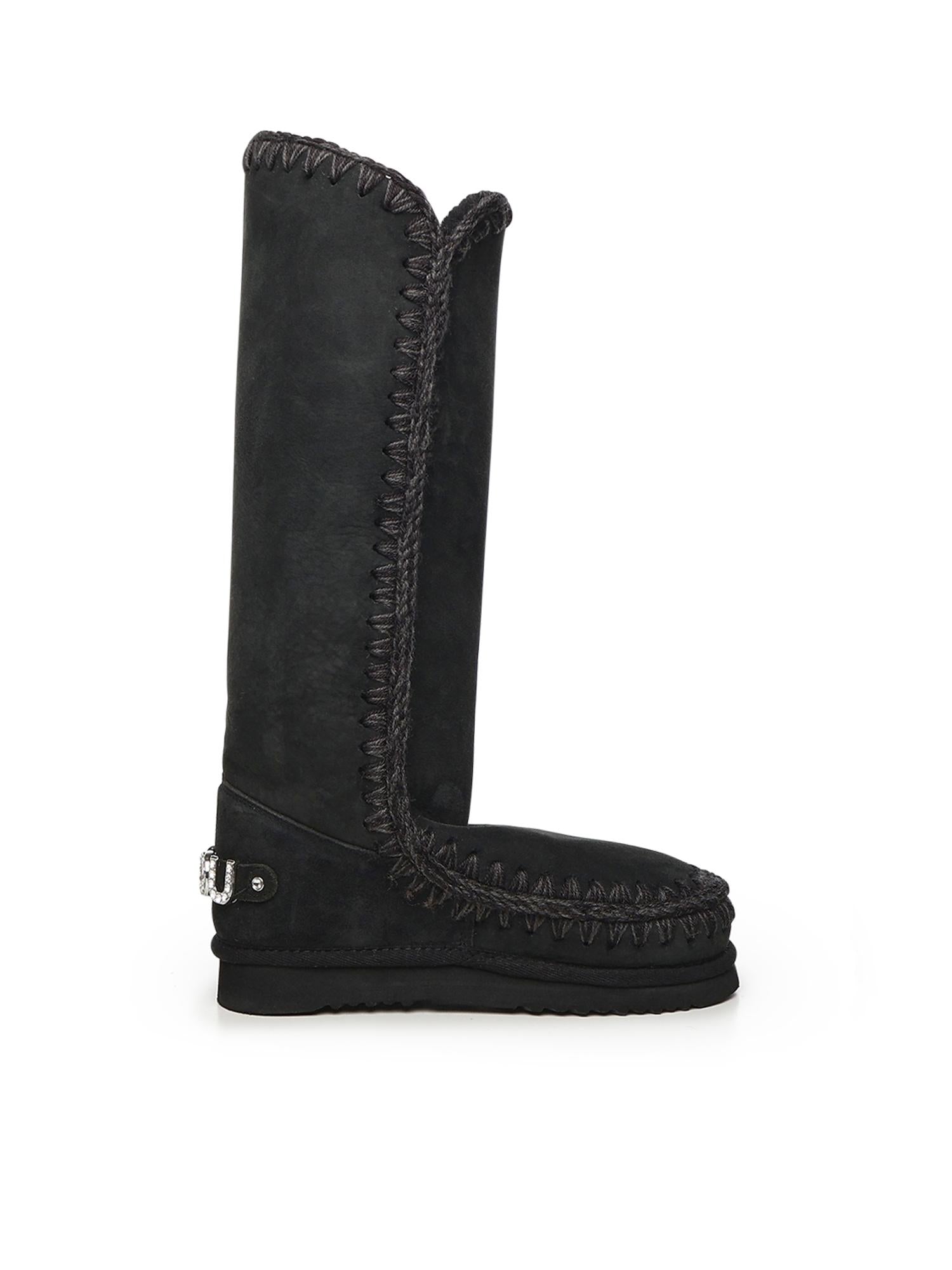 Stivali Eskimo 40 rhinestones logo<BR/> MUFW101052A BKBK MOU 