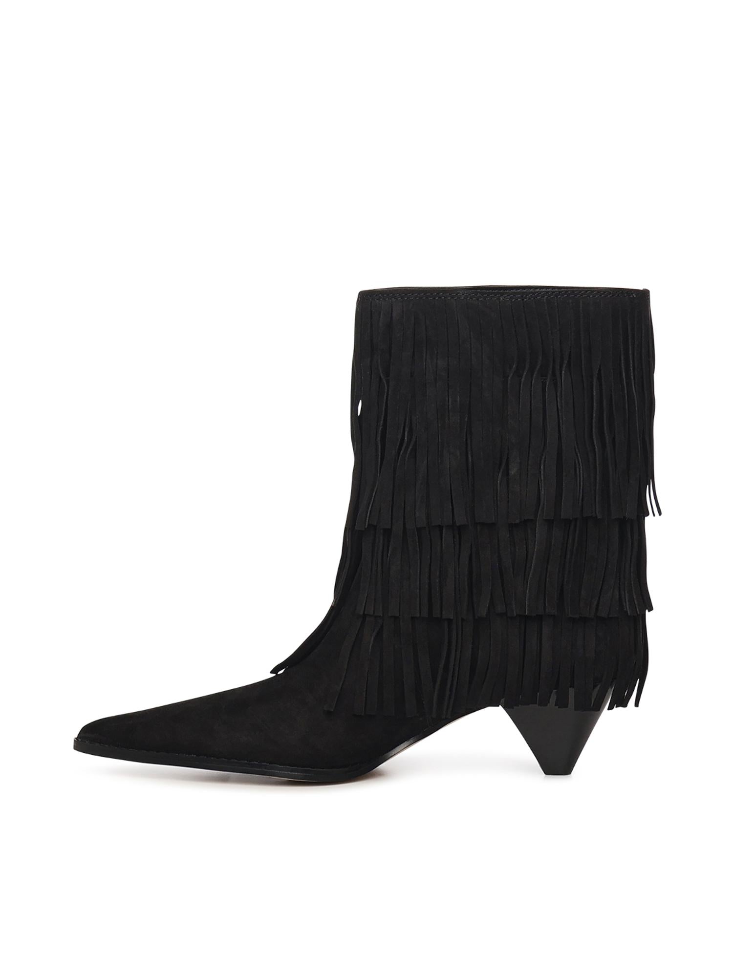 Stivale Jayla in pelle scamosciata con frange 40F5JYME5S 001 MICHAEL MICHAEL KORS 