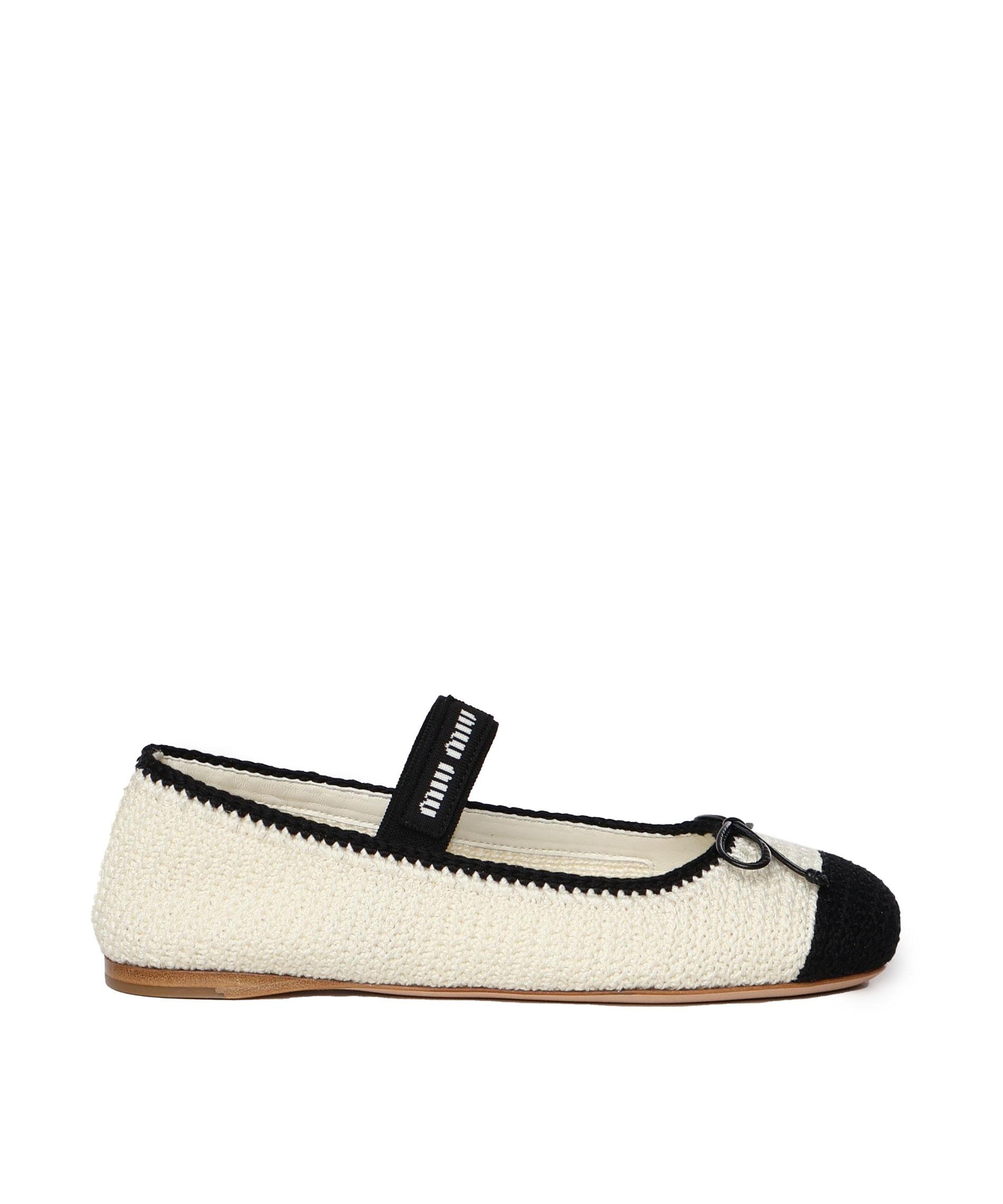 Ballerine in pelle 5F138E 2CQ2F0A72 MIU MIU 