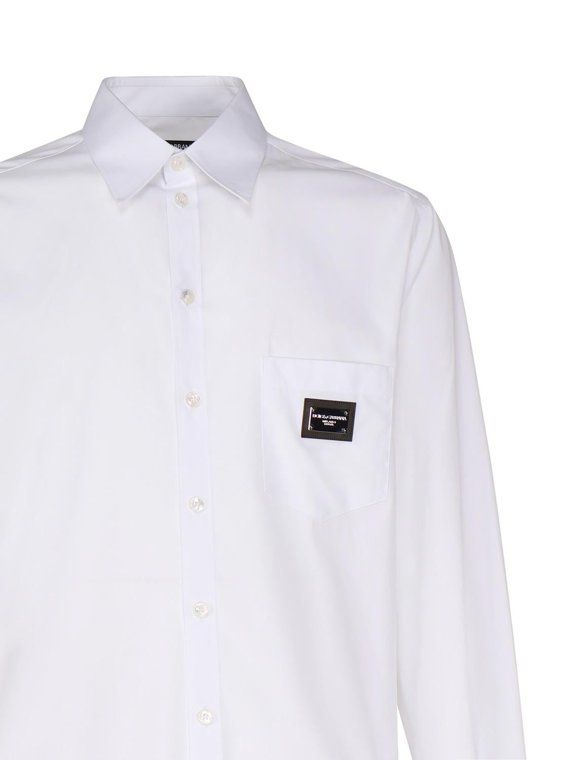 Camicia Martini cotone con placca logata G5JG4T FU5U8W0800 DOLCE & GABBANA 