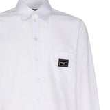 Camicia Martini cotone con placca logata G5JG4T FU5U8W0800 DOLCE & GABBANA 