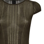 Maglia Tambora a costine<BR/> 104773 A1NDX18 PINKO 