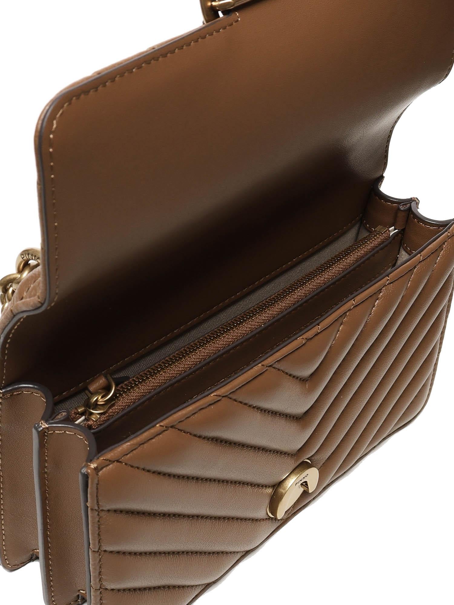 Borsa a tracolla Mini Love Bag One in nappa 100074 A0GKL17Q PINKO 