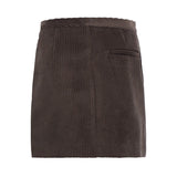 Minigonna in velluto DN6230 BROWN OTTOD'AME 