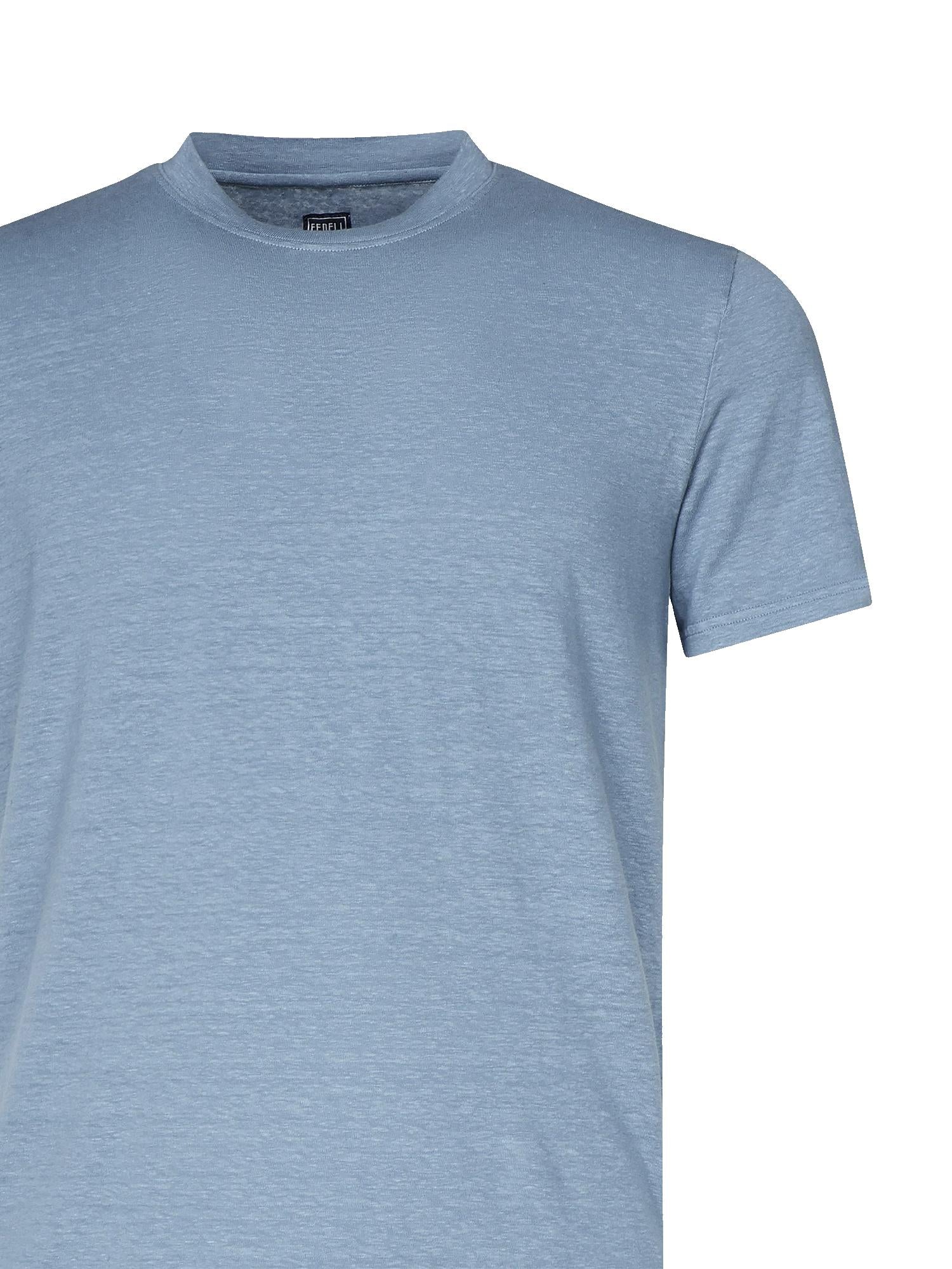 T-shirt in lino<BR/> 8UED0151 917 FEDELI 