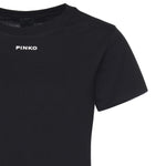 T-shirt con logo lettering<BR/> 100373 A34FZ99 PINKO 