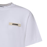 T-shirt in cotone con logo TSM00133AJ00226 100 JACQUEMUS 