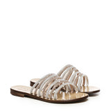 Sandali Fredy con strass 73SC8V501STR FREDYARGENTO/NUDO V° 73 