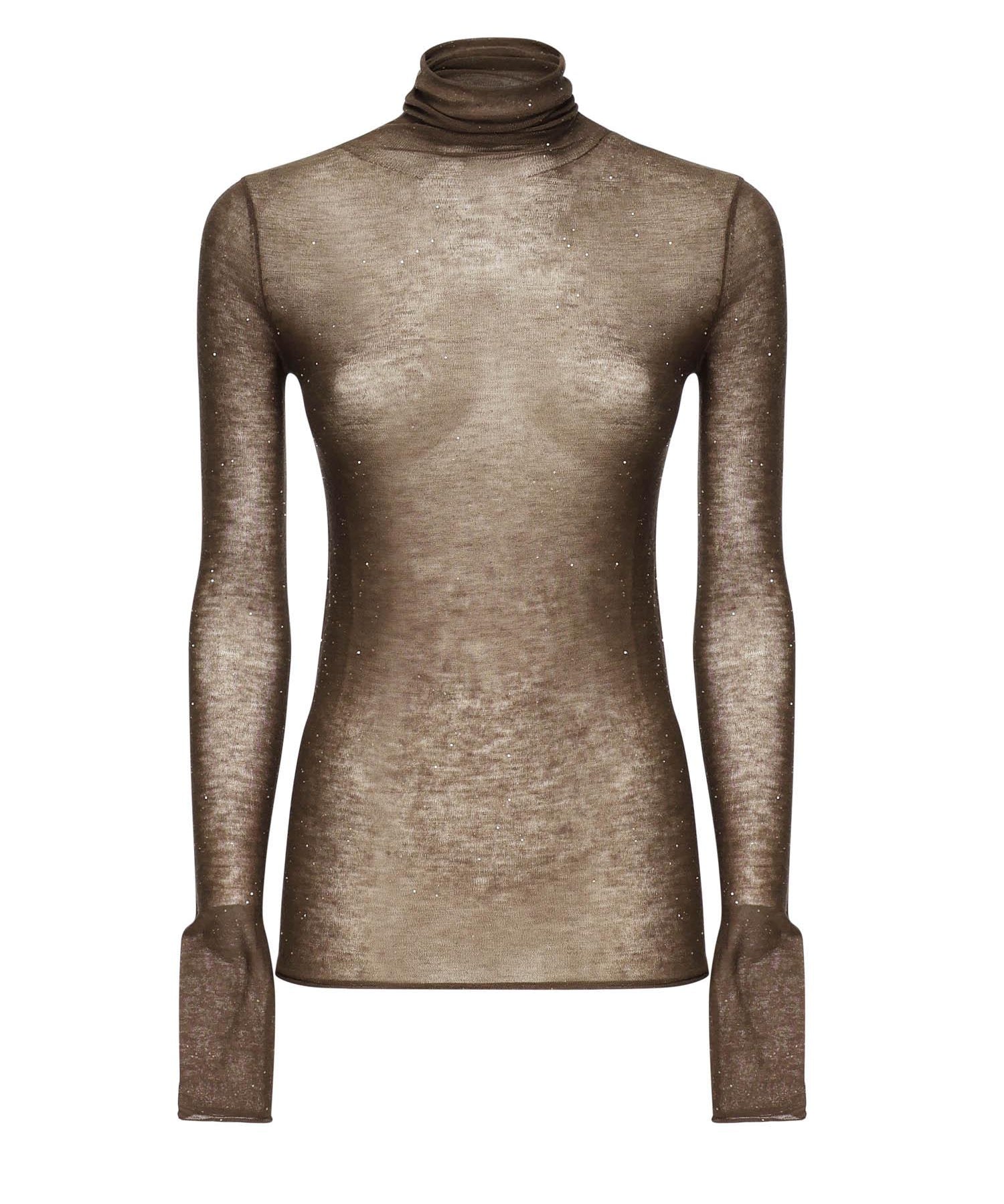 Maglia in lana con micro paillettes<BR/> 105821 A2PML73 PINKO 
