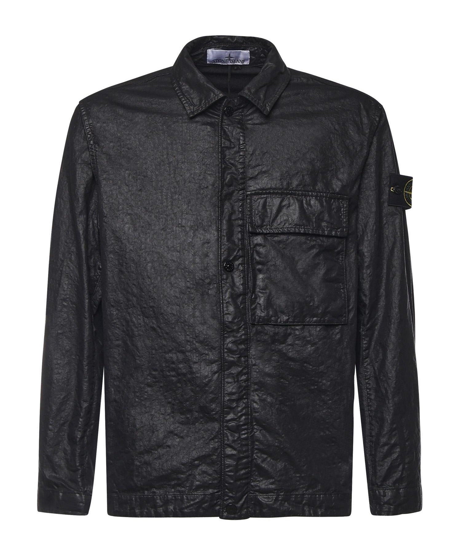 Overshirt in nylon con logo L1S151200003 S0069V0029 STONE ISLAND 