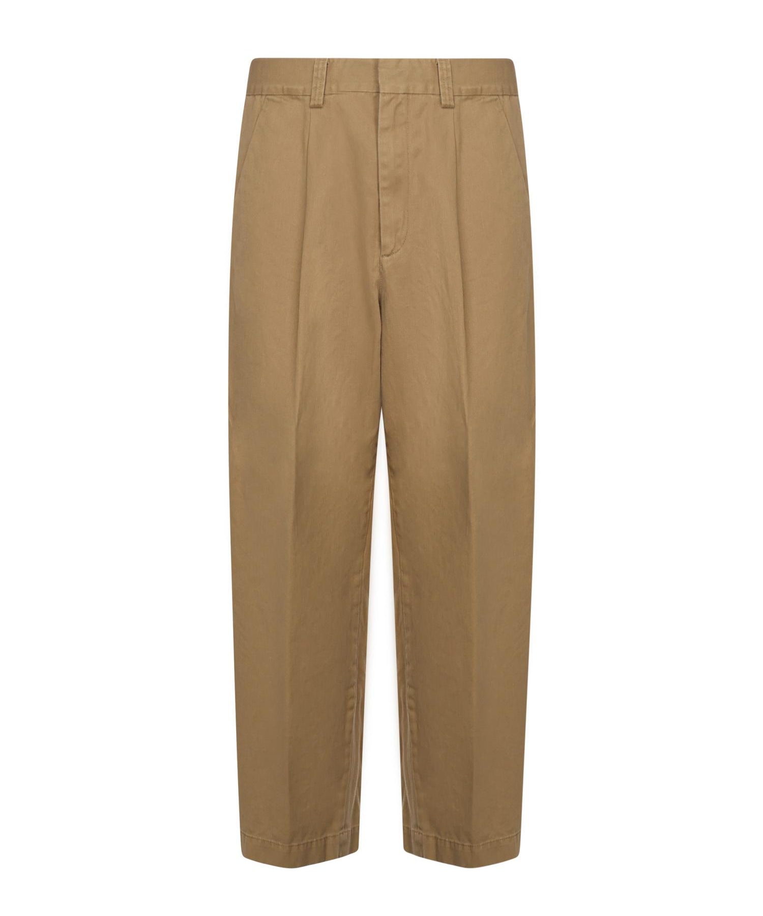 Pantaloni in cotone con pinces S74KB1062 D35264131 DSQUARED2 