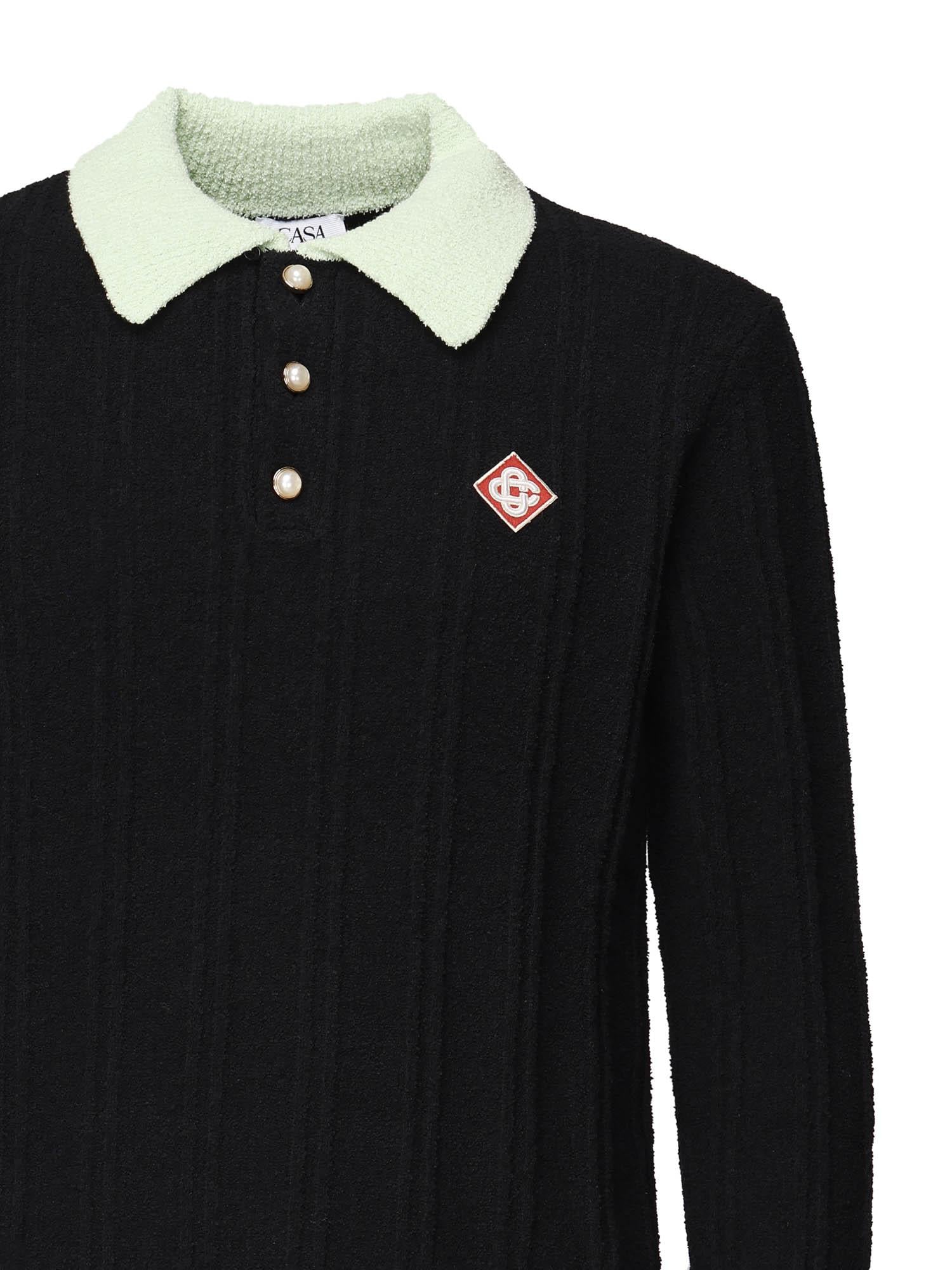 Polo in bouclé con logo MPF25KW100001  CASABLANCA 