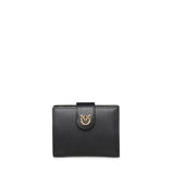 Portafoglio in pelle con logo 102840 A0F1Z99Q PINKO 