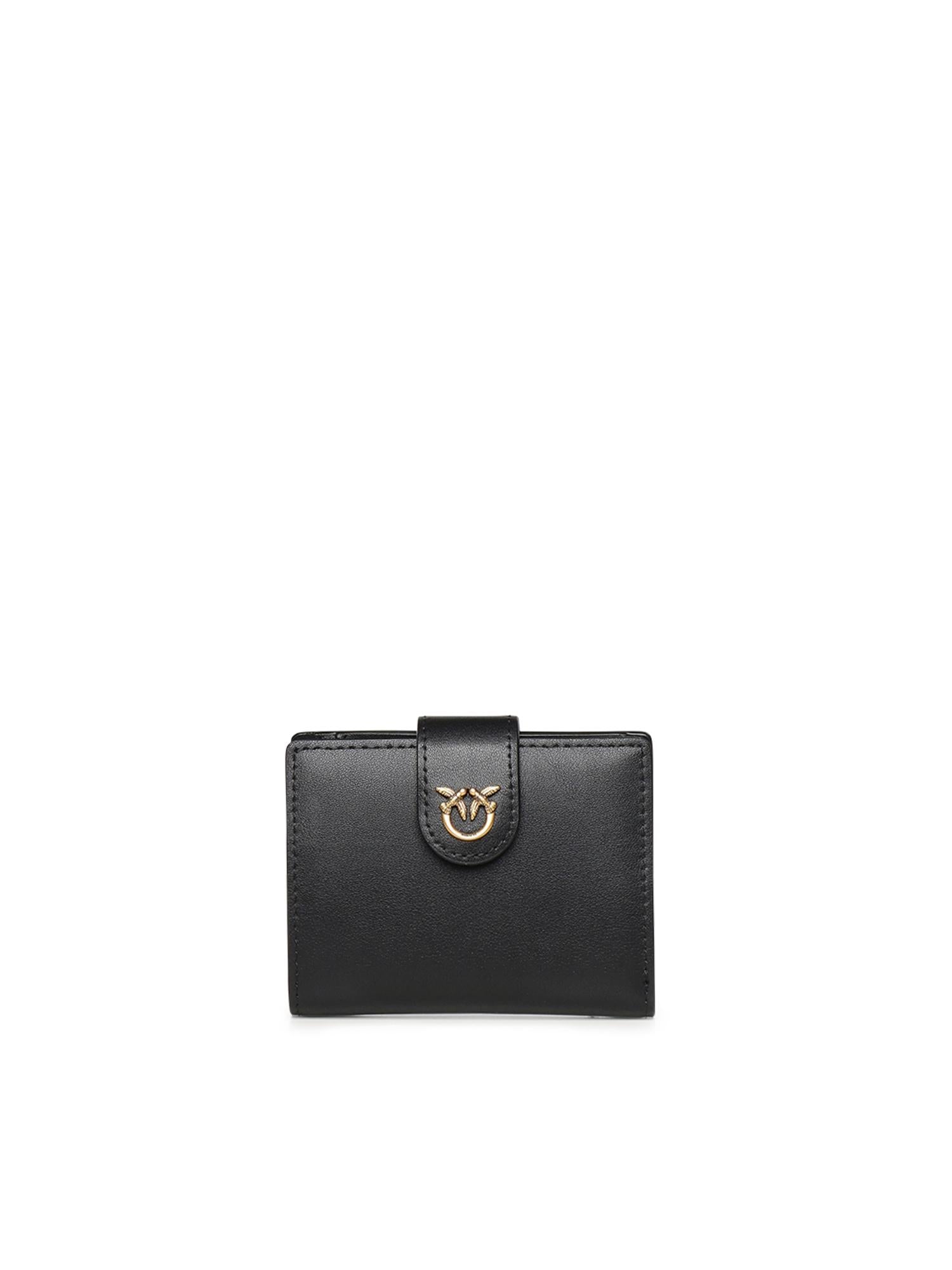 Portafoglio in pelle con logo 102840 A0F1Z99Q PINKO 