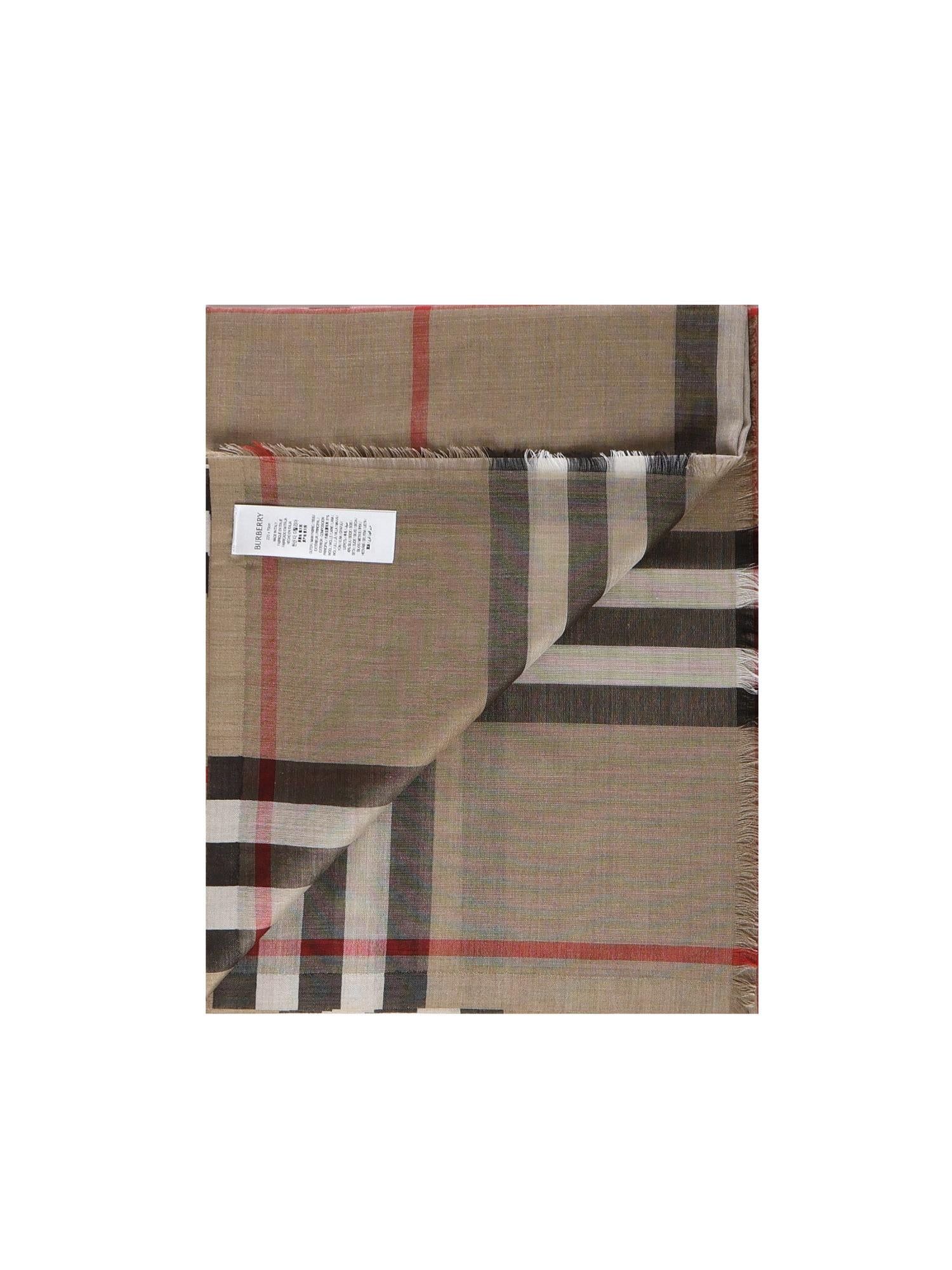 Sciarpa in lana e seta Check 8078779 A7026 BURBERRY 