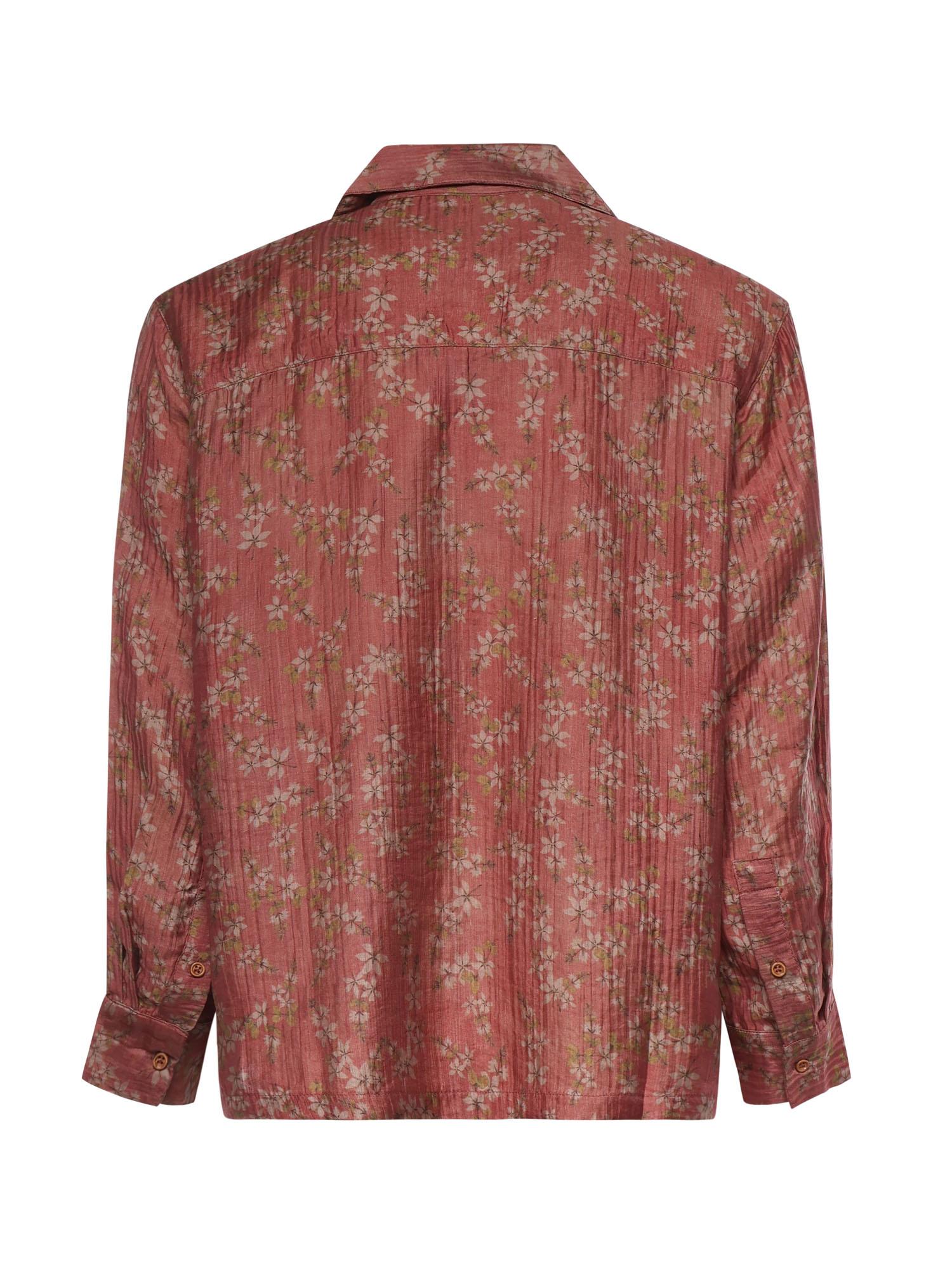 Camicia Floral Camp in misto viscosa<BR/> FOSS26SR01313 0842 FOUND 