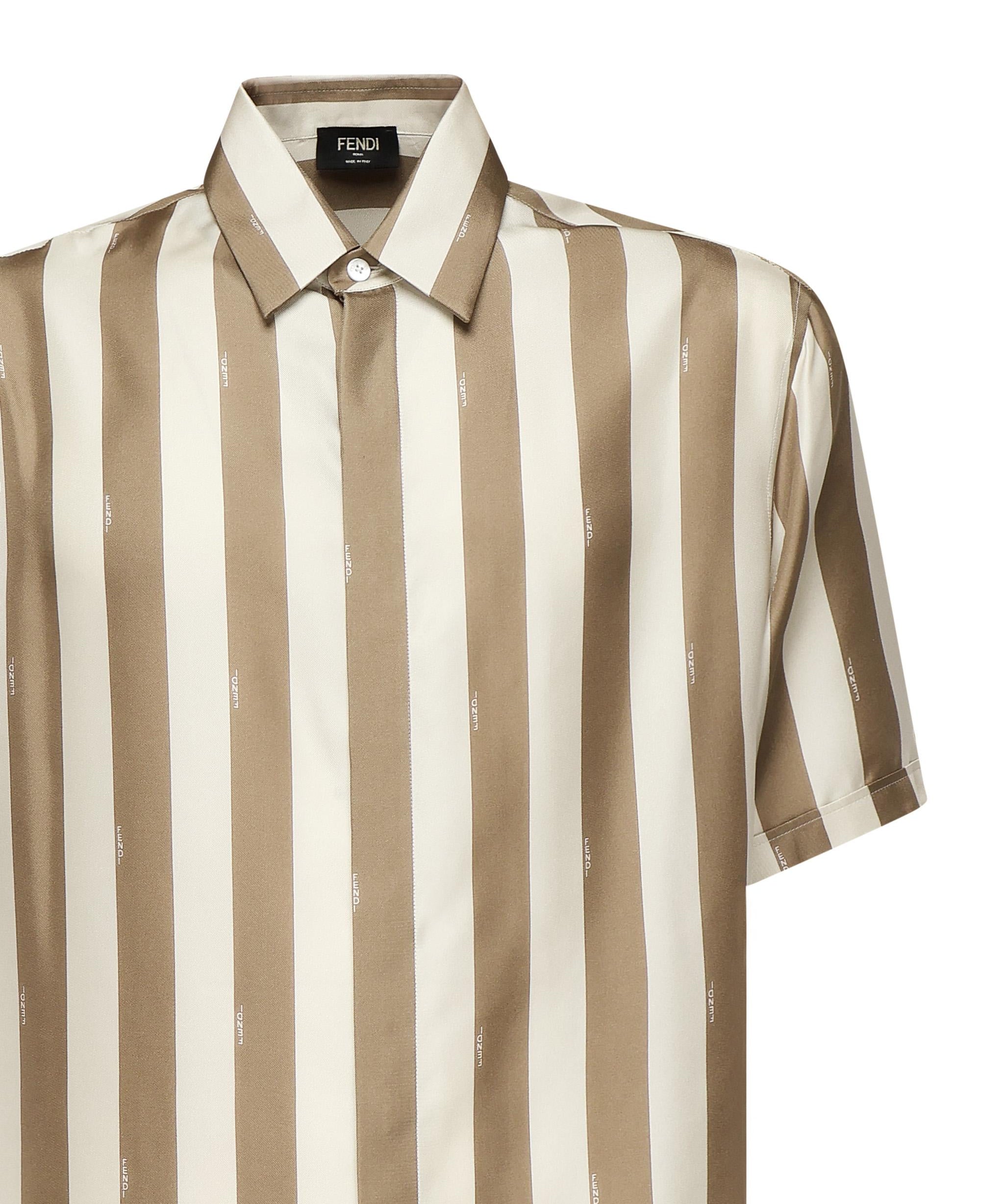 Camicia in seta Pequin FS0795 AU6ZF1QYZ FENDI 