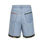 Shorts in denim con fondo stampa floreale 6V0DD04H ALM508 VALENTINO GARAVANI 